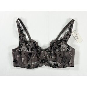 New‎ Soma Sensuous Lace Embroidered Unlined Balconette Bra Coquette Fairy 36C